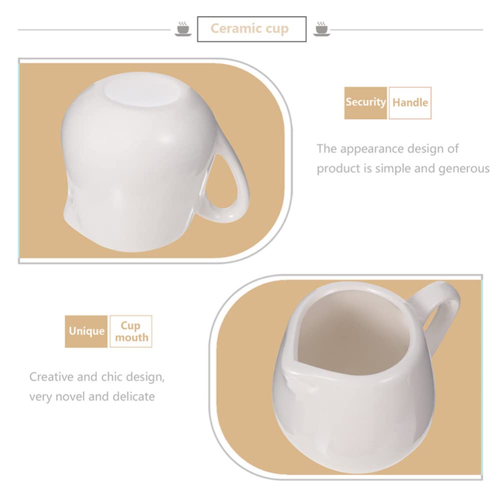 HEMOTON 6Pcs Mini Latte Brocca della Cucina della Cucina della Cucina della Cucina La Crema per La Ceramica della Brocche della Salsa con La Maniglia