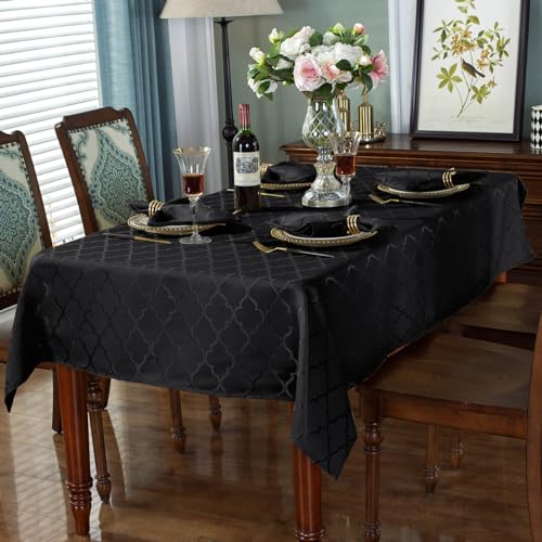 Servilletas de Tela Jacquard 20 x 20 pulg 4 Piezas Negro miniatura 4