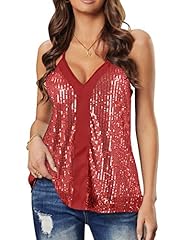 D# Bright Red Sequin Racerback