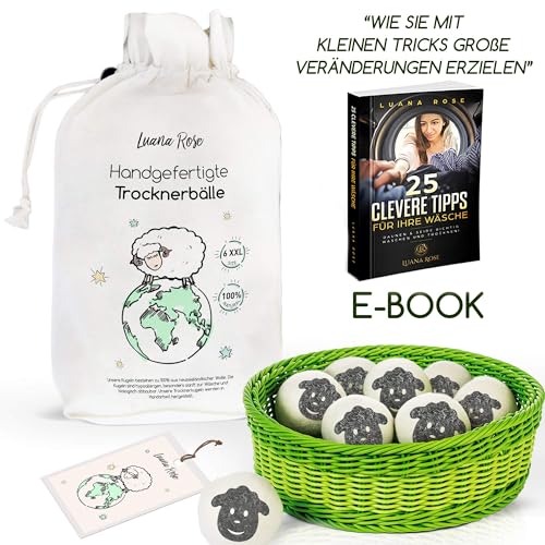 Trocknerbälle von Luana Rose aus 100% Schafwolle für Wäschetrockner