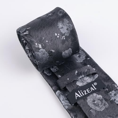 Image of Alizeal Mens 3.15'' Colorful Flower Pattern and handkerchief Necktie Set