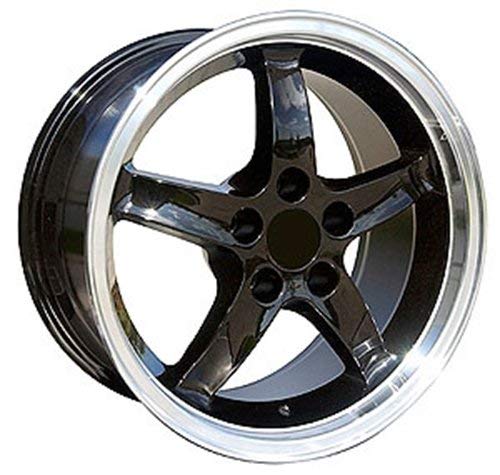 OE Wheels LLC 17 inch Rim Fits Ford Mustang Cobra R Wheel FR04B 17x9 Black Wheel
