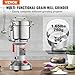 VEVOR 750g Electric Grain Mill Grinder, High Speed 2000W Commercial Spice Grinders, Stainless Steel Pulverizer Powder Machine, for Dry Grains Spices Cereals Coffee Corn Pepper, Straight Type