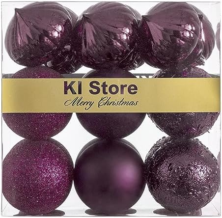 Art Beauty Ivory Christmas Baubles 60mm Beige Christmas Tree Decoration Ornaments 30pcs Shatterproof Balls for Xmas Hanging Decorations Festival Holiday Decor