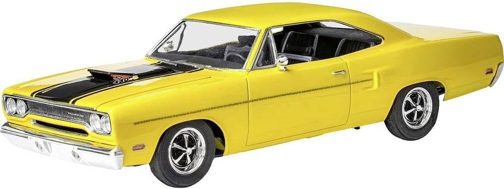 Revell 1970 Plymouth Road Runner Plastic Car Model Building Kit 1:24 Scale | 1:24 scale model car kit, '70 Plymouth Road Runner, 77 parts, skill level 5, highly detailed model kit for builders ages 13+