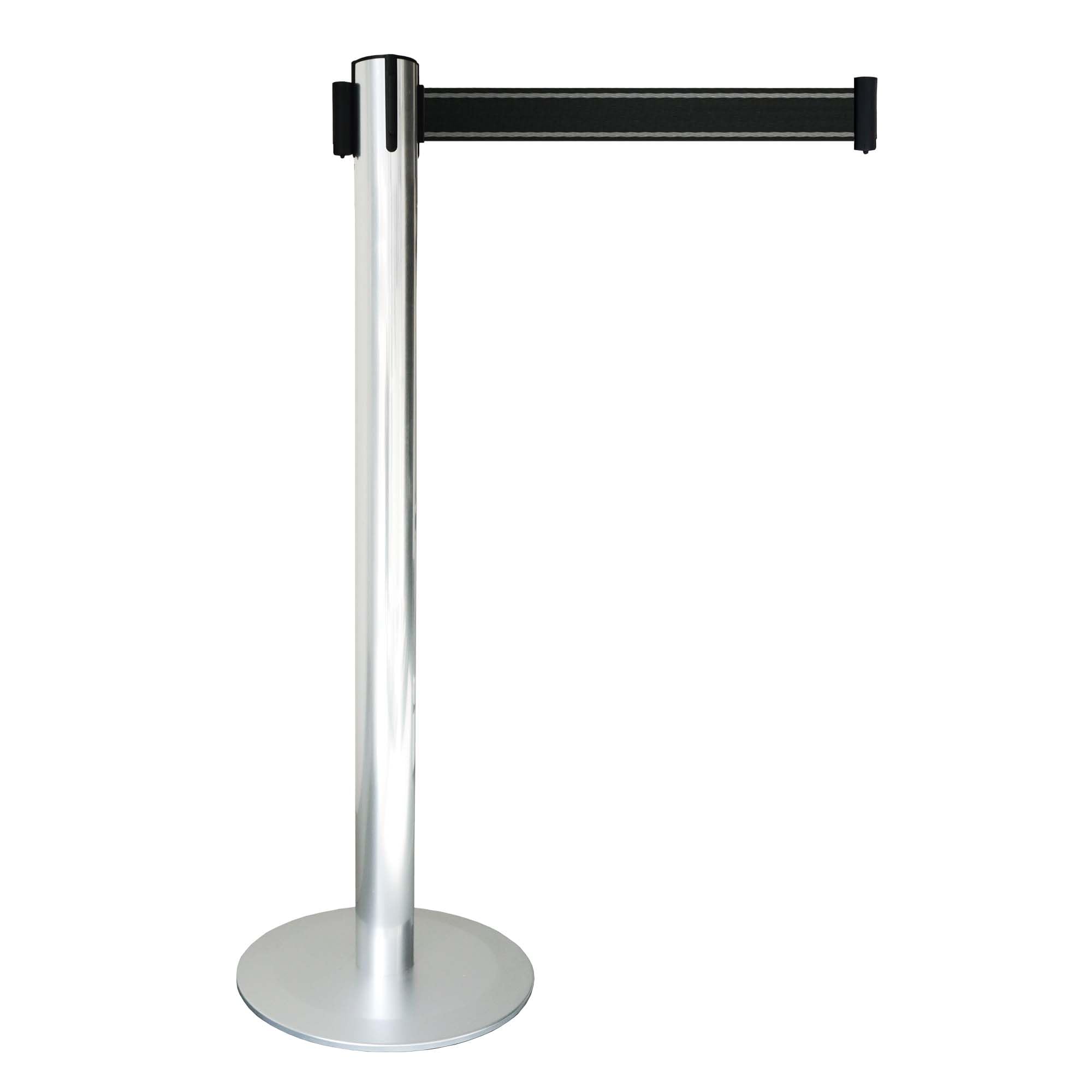 Colonnine ruban rouge noir bleu jaune potelet guidage chrome