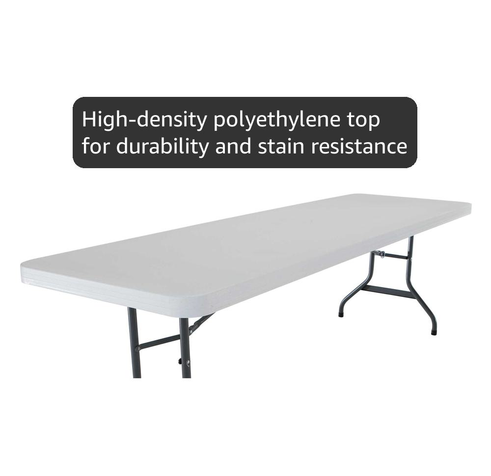 マットホワイトでアイアンな極太鉄脚♪ 50×400×650mm 8型 2脚ver Amazon.com: Lifetime 42980 Folding Utility Table , 8 Feet, White