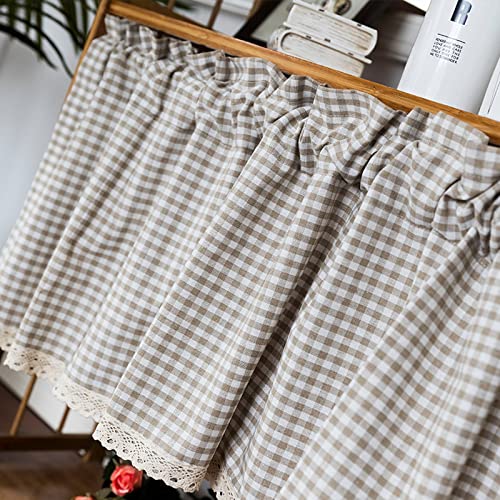 A.Monamour Tenda Corta per Finestra Piccola Beige