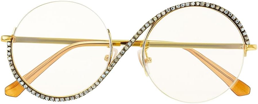 bullabulling Fashion Half round Reading Glass For Women Half-Rim Eyeglass Frame Large lens - Image 7