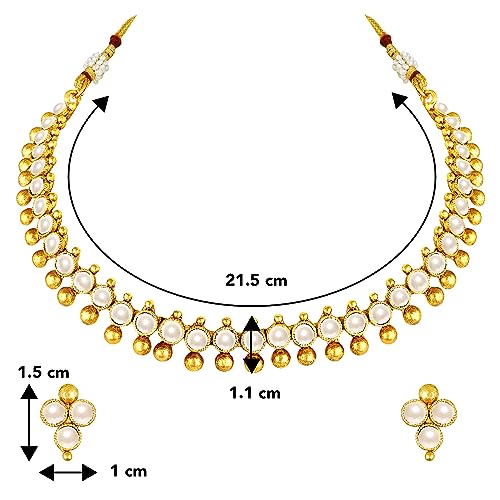 Image of Peora Traditional Ethnic Necklace & Jewellery Set Gift for Women