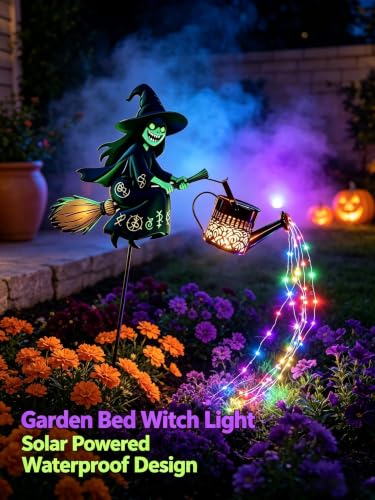 ChayWillow Halloween Witch Solar Garden Stake Light Multicolor LED - image 7