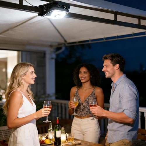 Luces solares con pinza impermeables IP65 que activan su sensor de movimiento en patios 4