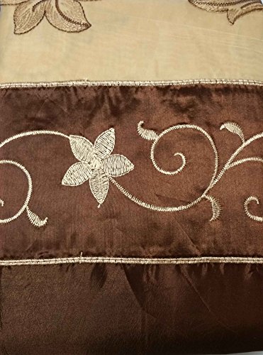 image for Fancy Linen Fancy Collection Embroidery Curtain Set 1 Panel Drapes wit