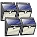 Luz Solar Exterior, Pxwaxpy [97LED 4 Packs] Foco Solar Exterior con Sensor de Movimiento Gran Ángulo 270º, Lámpara Solar Impermeable con 3 modos inteligentes para jardín,Terrazas, Escaleras