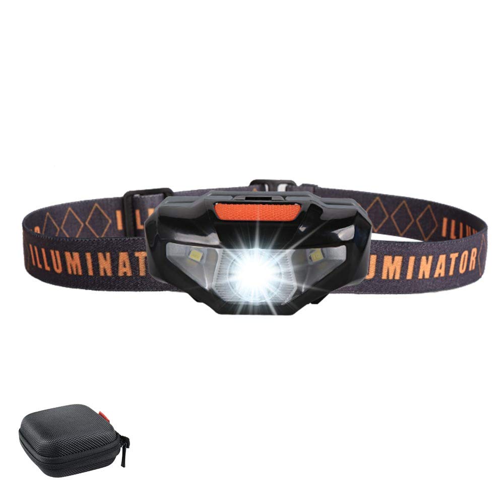 COSOOS LED Headlamp Flashlight, Waterproof, Lightweight 1.6oz, Black, with