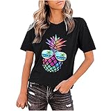 【♥ ♥ ♥ 】Tshirt Damen Kurzarm Sommer Oberteile Oversize Vintage Tie-dye Sonne und Mode Grafik Drucken lose Bluse Basic Shirt Elegant Pullover Sweatshirt Mädchen Top Damen Sexy Schulterfrei Oberteile Tops für Damen Tshirt Damen Strick Tank Top Damen Weste Damen Sommer Vest Sexy Strick Weste Top Sommer Camouflage T-Shirt Casual V-Ausschnitt Basic Tops Kurzarm Oberteil Lässige Einfarbige Sommerbluse Tops Shirt