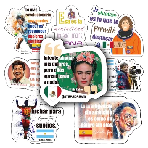 51 Spanish Inspirational Quotes Stickers | 21 Hispanic Countries Proverb | Hispanic Heritage Month Reward for Teachers, Students
