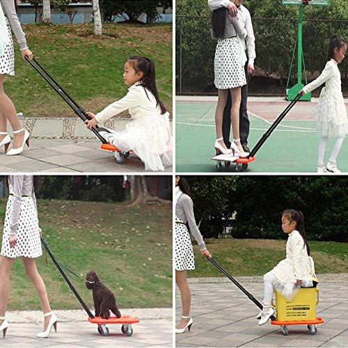 Luggage Cart-WAHOUM Folding Hand Trucks Heavy Duty 4-Wheel Utility Cart Portable Fold Up Trolley Compact and Lightweight… - Image 2