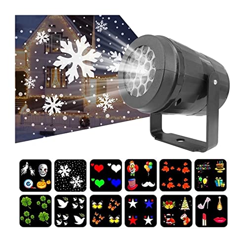Projetor pequeno Luzes noturnas para festa de natal projetor floco de neve led lâmpada de palco padr