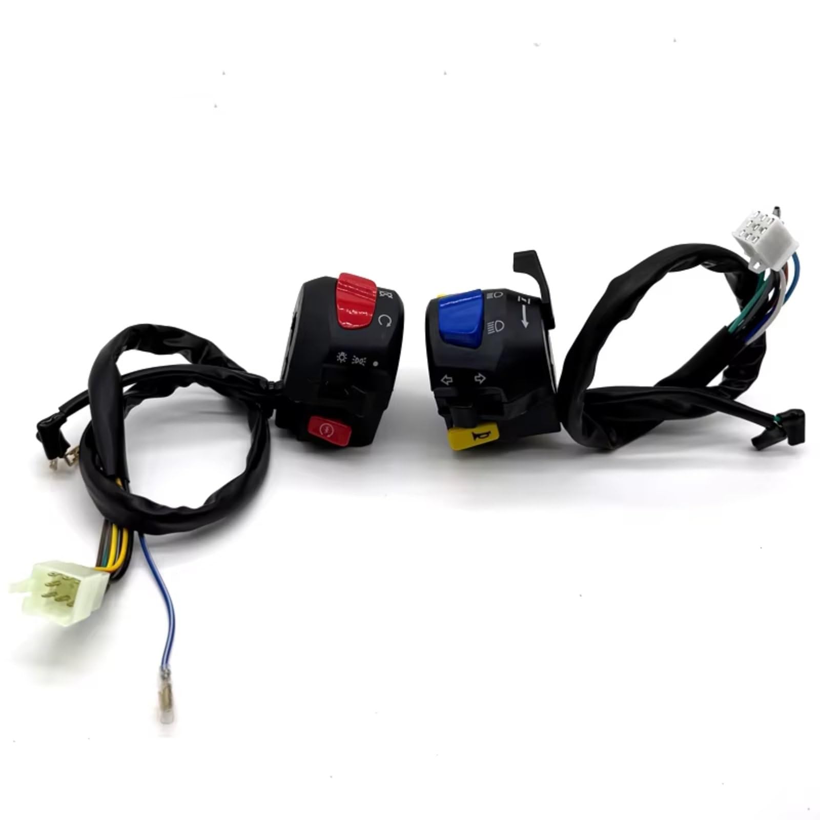 Controllo Manubrio Interruttore Moto Da 22mm Per Pulsante Clacson Universale Indicatore Di Direzione Lampada Elettrica Avvio Spegnimento Fiamma Manubrio Kill Interruttore(1 pair)