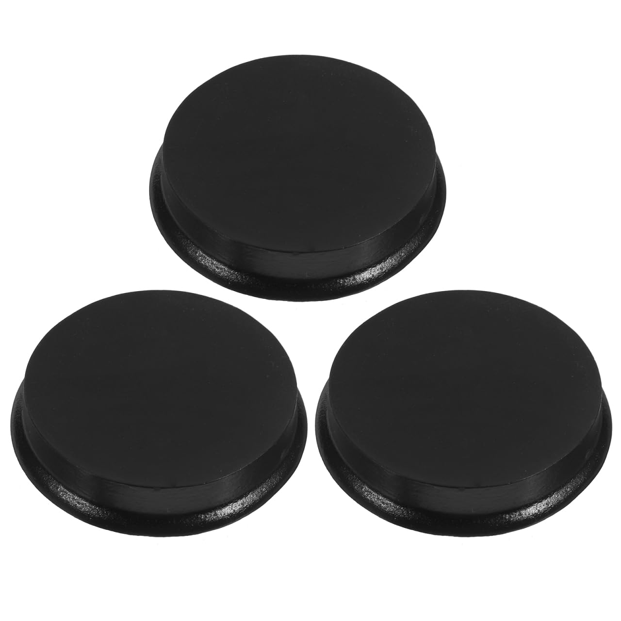PRETYZOOM Wooden Miniature Base Ornament 4Pcs Round Doll Display Stands 4.33X3.94X0.43In Smooth Surface for Diy Crafts Collectors Artists