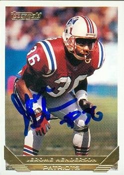 Autograph 120080 New England Patriots 1993 Topps Gold No. 253 Jerome Henderson Autographed Football Card