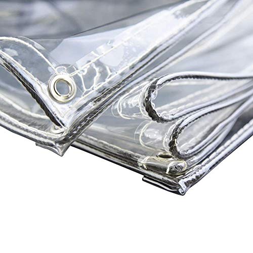 Preisvergleich Produktbild Clear Rainproof Plane Sheet Ground Cover wasserdicht staubdicht mit Ösen für Gartenmöbel / Trampoline / Holz, Dicke 0,3 mm FENGMING (Farbe : Klar, größe : 2.8mx2.8m)