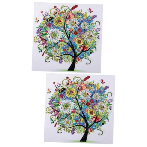 Kit de peinture diamant arbre d'été SEWACC broderie 2 pièces