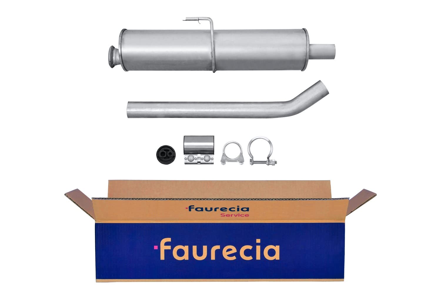 HELLA 8LB 366 020-341 Tłumik przedni - Easy2Fit® Kit - z przodu - dwuczęściowy - Komplet z elementami do montażu - dla m. in. CITROËN EVASION
