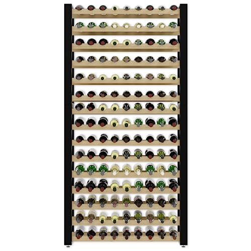 Lenmar Serie RW Portabottiglie in Legno per Bottiglie, Loft 135, 195 x 104 x 27, per 135 bottiglie, vino, portabottiglie, cantina, scaffali, portabottiglie - immagine 3