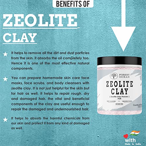 Image of Natural Zeolite Clay Powder For Healthy Hair Care & Skin Care - 200g