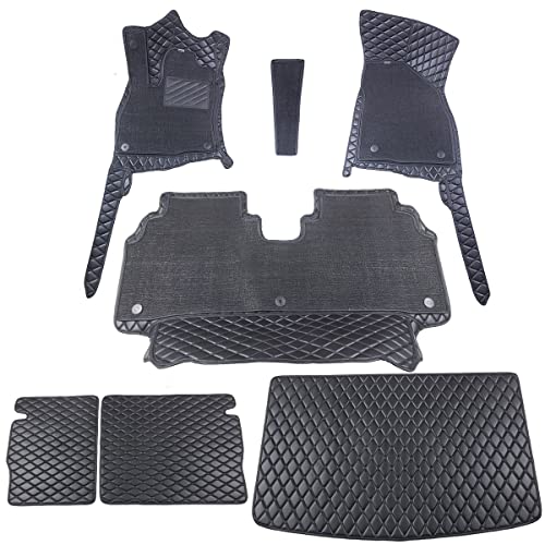 Double Layer Floor Mats for 2022 2023 Chevrolet Bolt EUV Include Trunk Mat 7DEEKEI Chevy Bolt EUV Hatchback Accessories All Weather Anti-Slip