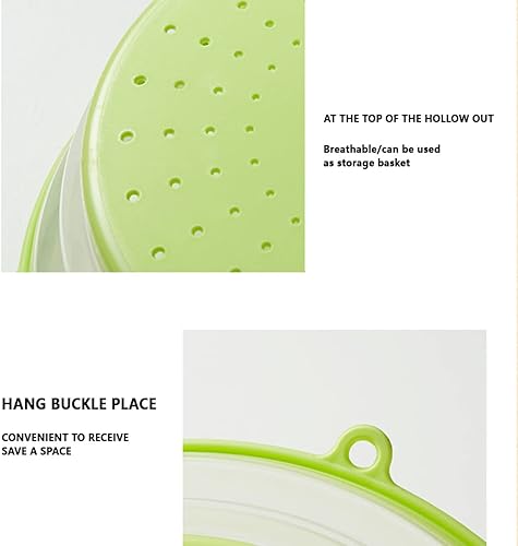 Miniatura 6 de Funda plegable para microondas de EE. UU., con diseño de gancho, funda para microondas multiusos, cubierta plegable para platos de alimentos, sin