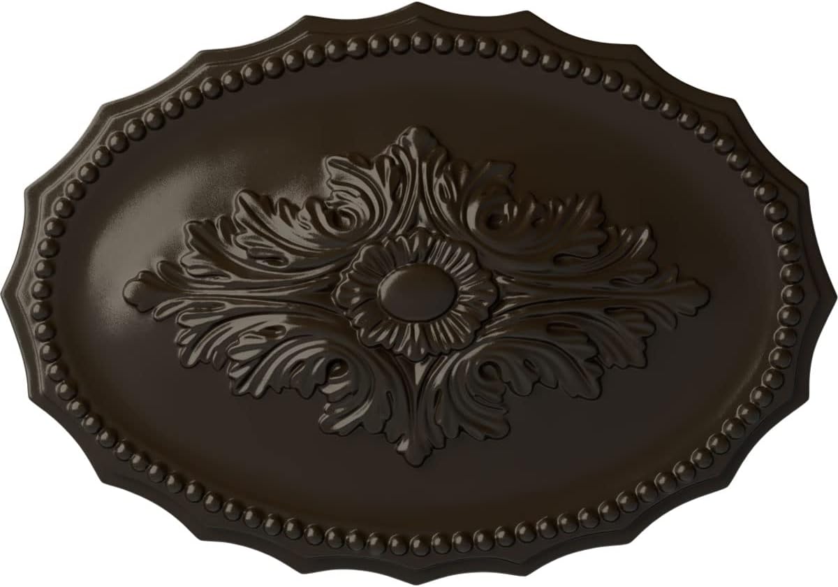 Ekena Millwork CM16OXSHFDecorative Ceiling Medallions Modeled After Original Historical Patterns & Designs, Stone Hearth