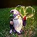 Joint Honglin Resin Gnome Statue Outdoor Decor Waterproof Firework Solar LED Lights Gnomes Garden Sculpture Decorations for Outside Lawn Patio Yard Ornament Gifts (Gnome)