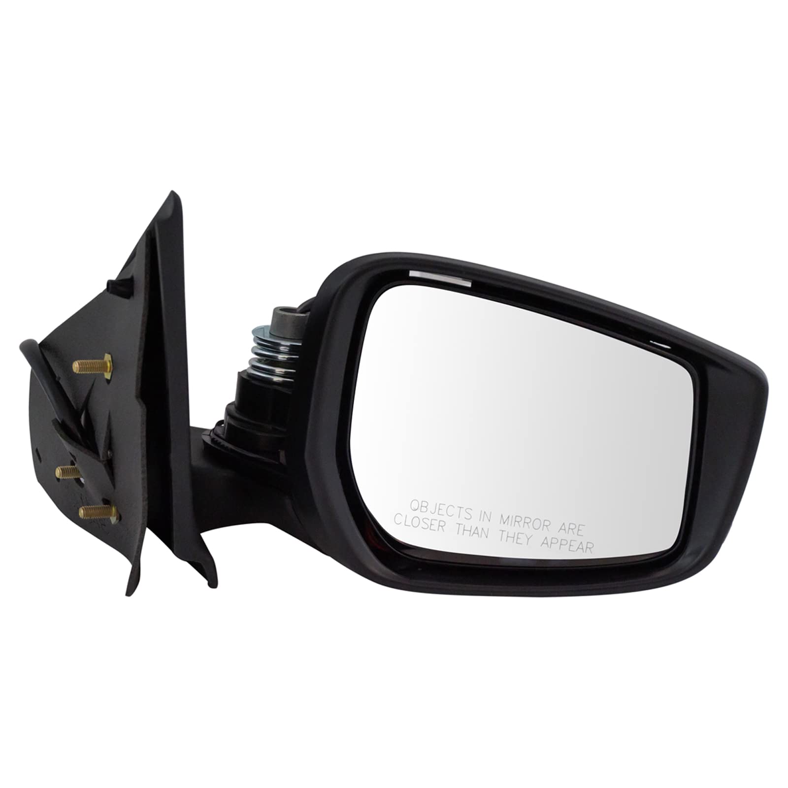 TRQ Mirror Power Smooth Black Passenger Side Right RH for Nissan Versa New