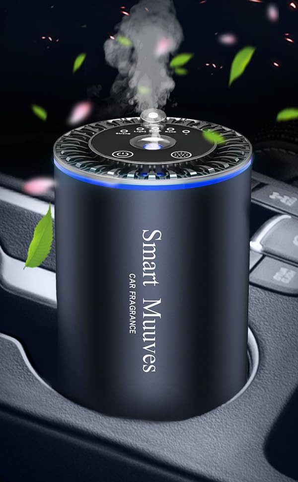 Smart Muuves intelligent car air freshener, car fragrance machine,3 Mode Adjustable, auto on/off, lasts 3 months,suitable for mother and baby, natural fragrance, cologne, air fresheners for home