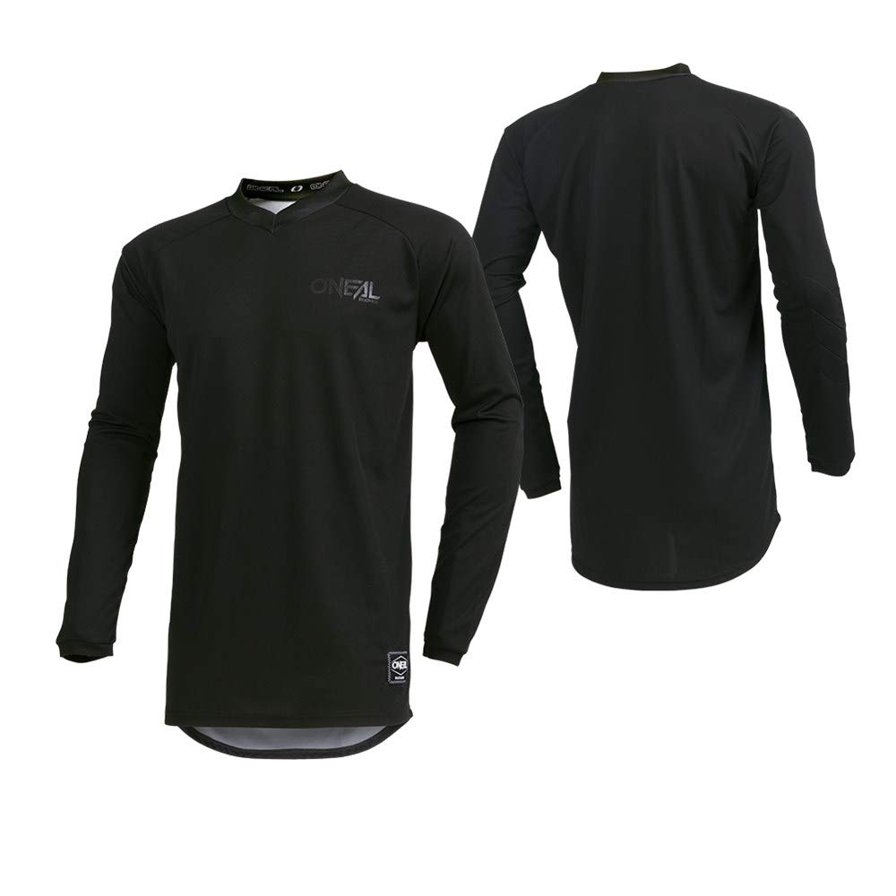 O'Neal | Motocross Jersey | Enduro Motorcycle | Fit for Maximum Range of Motion, Protection Sewn at Elbow, Breathable | Element Classic Jersey | Adult | Black | Size S