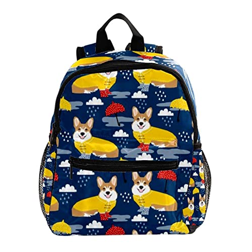 Sac à dos motif chiens et fleurs multicolore 30,5 cm : cadeau parfait de rentrée