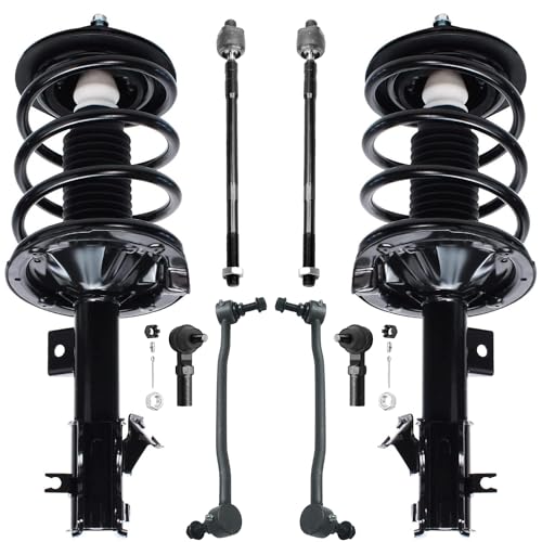 Image of Detroit Axle Front Struts + Sway Bar Links + Inner & Outer Tie Rods Replacement for 2004-2008 Nissan Maxima - 8pc Set