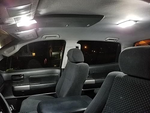 Miniatura 3 de Kit de luces LED para interior de Toyota Tundra 2007-2021 6000 K blanco mapa cúpula visera de pie puerta carga placa bombillas (18 piezas)