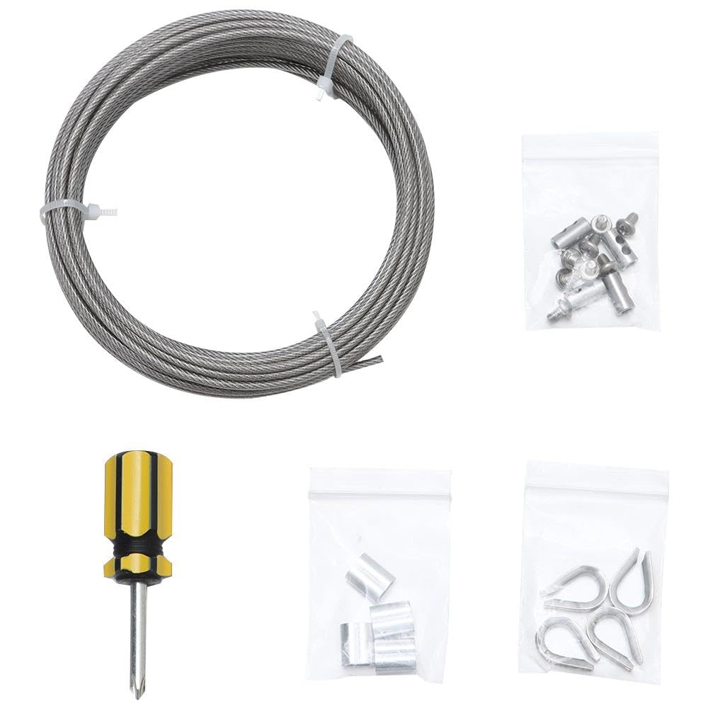 304 Stainless Steel Wire Rope Kit, 33ft/10M 1/8