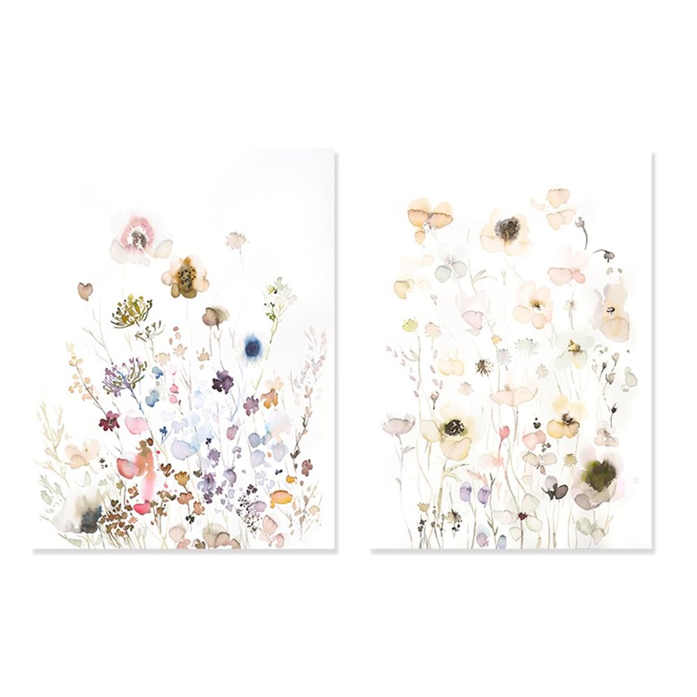 WUHBCZ Art Decor,Modern Floral Plant Watercolor Posters Canvas Painting Wall Art Print Pictures for Bedroom Living Room Kitchen Bedroom Home Decoration-30 * 50cm*2PCS (No Frame)
