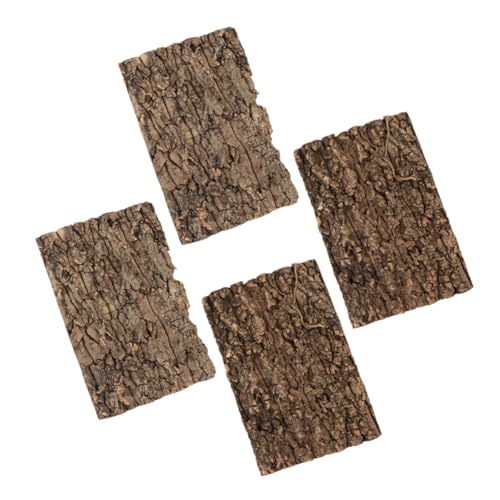 HAPINARY Chameleon Cage Accessories 4pcs Reptile Terrarium Decor Natural Fish Tank Background Lizard Tank for Crafts