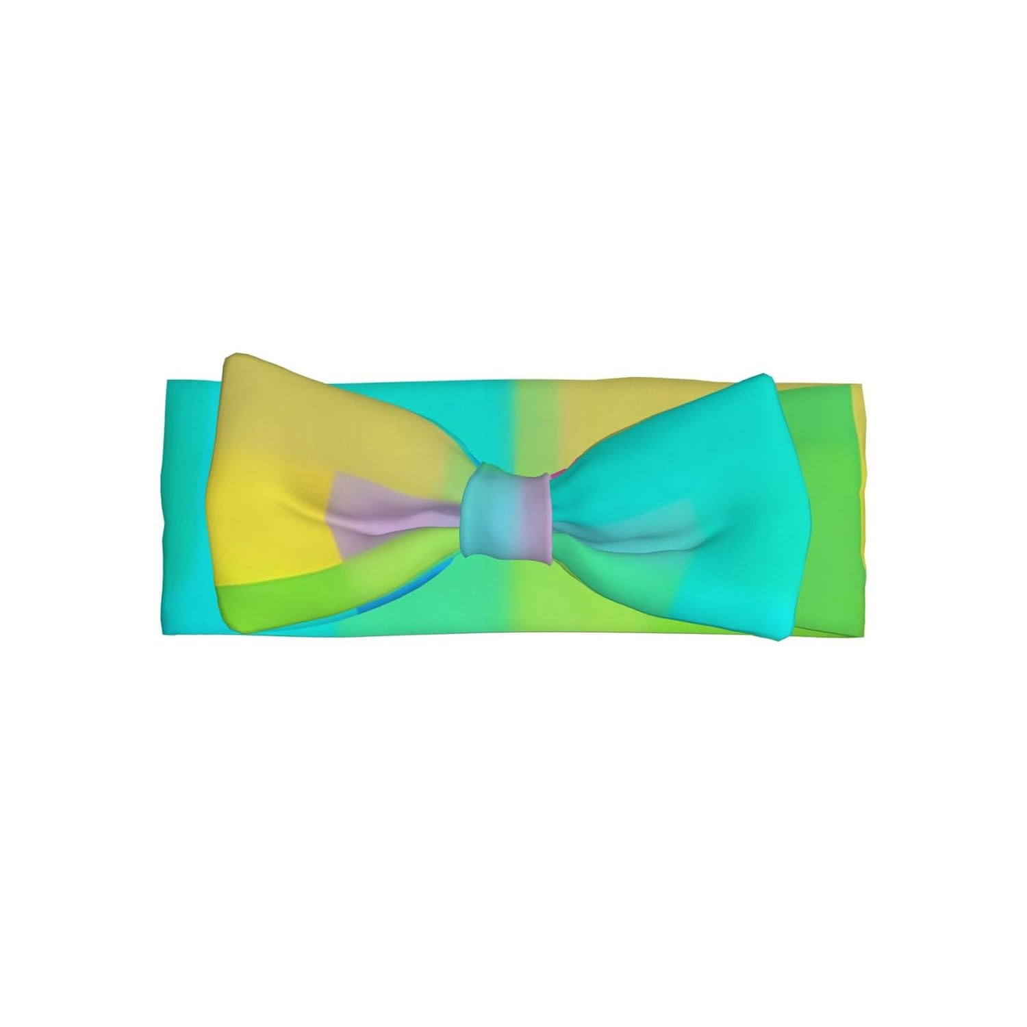 Colorful Block Baby Bow Headband-Soft Stretchy for 0-6 Months