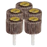 POPETPOP 5 Stück Lamellenschleifscheiben 30mm mit Schaft Verschleißfester Fächerschleifer für Bohrmaschine Präzise Polierscheiben zur Rostentfernung und Metalloberflächenbearbeitung