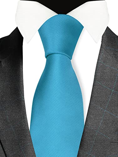 Image of GUSLESON Classic New 3.15 inch(8cm) Men's Solid Color Necktie Wedding Business Tie + Gift Box