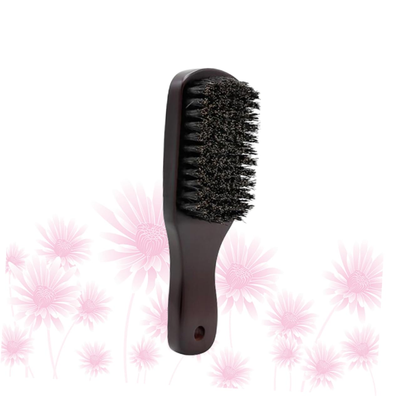 WOONEKY Beard Comb for Men Natural Bristle Mustache Brush Wooden Handle Small Portable