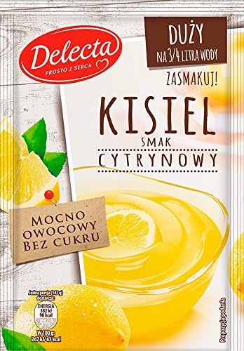 Delecta Duzy Kisiel Lemon 5-pack 5x58g/5x2oz Eastern European Jelly Dessert