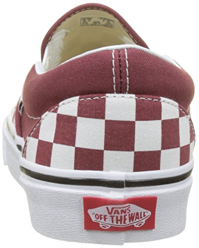 Image of Vans Women's Adults' Classic Slip On Trainers Red ((Checkerboard) Apple Butter /True White Qcj) 6.5 U